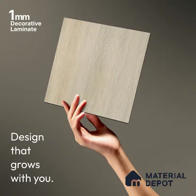Wooden Look LM 01611 B Rearwood Snow 8 ft x 4 ft Texture Finish Decorative Laminate - 1 mm | Suitable for TV Unit, Wardrobe, Kitchen Cabinets