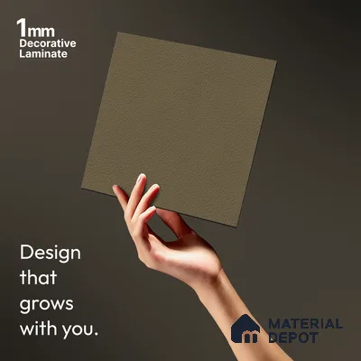 Brown Textured Solid Look LM 01882 8 ft x 4 ft Texture Finish Decorative Laminate - 1 mm | Suitable for TV Unit, Wardrobe, Kitchen Cabinets