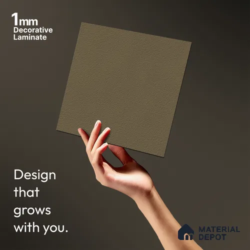 Brown Textured Solid Look LM 01882 8 ft x 4 ft Texture Finish Decorative Laminate - 1 mm | Suitable for TV Unit, Wardrobe, Kitchen Cabinets