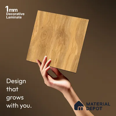 Wooden Look LM 07178 8 ft x 4 ft Texture Finish Decorative Laminate - 1 mm | Suitable for TV Unit, Wardrobe, Kitchen Cabinets