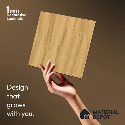 Wooden Look LM 13684 8 ft x 4 ft Texture Finish Decorative Laminate - 1 mm | Suitable for TV Unit, Wardrobe, Kitchen Cabinets