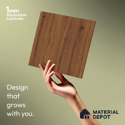 Wooden Look LM 13833 Russet Greence Pecan 8 ft x 4 ft Matte Finish Decorative Laminate - 1 mm | Suitable for TV Unit, Wardrobe, Kitchen Cabinets