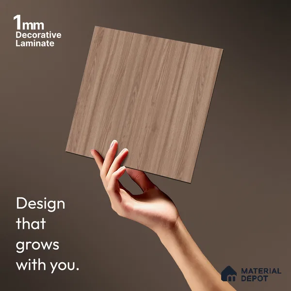 Wooden Look LM 13850 Nutmeg Dyed Veneer 8 ft x 4 ft Texture Finish Decorative Laminate - 1 mm | Suitable for TV Unit, Wardrobe, Kitchen Cabinets