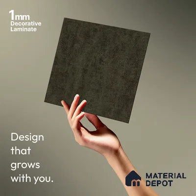 Brown Leather Look LM 13852 8 ft x 4 ft Texture Finish Decorative Laminate - 1 mm | Suitable for TV Unit, Wardrobe, Kitchen Cabinets