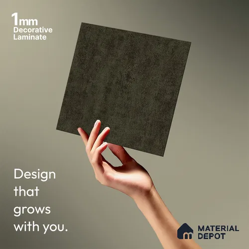 Brown Leather Look LM 13852 8 ft x 4 ft Texture Finish Decorative Laminate - 1 mm | Suitable for TV Unit, Wardrobe, Kitchen Cabinets