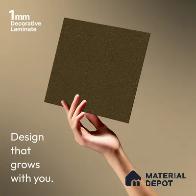 Brown Textured Solid Look LM 13856 8 ft x 4 ft Texture Finish Decorative Laminate - 1 mm | Suitable for TV Unit, Wardrobe, Kitchen Cabinets
