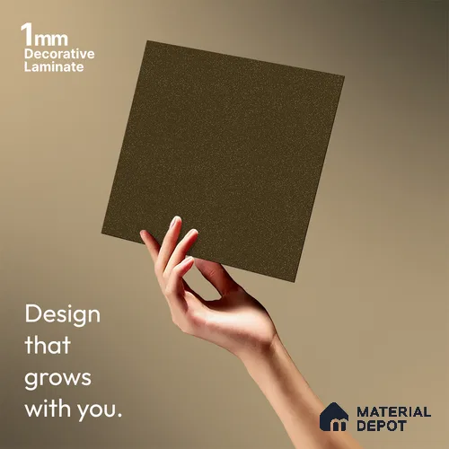 Brown Textured Solid Look LM 13856 8 ft x 4 ft Texture Finish Decorative Laminate - 1 mm | Suitable for TV Unit, Wardrobe, Kitchen Cabinets