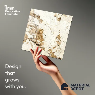 Stone Look LM 13863 8 ft x 4 ft High Gloss Finish Decorative Laminate - 1 mm | Suitable for TV Unit, Wardrobe, Kitchen Cabinets
