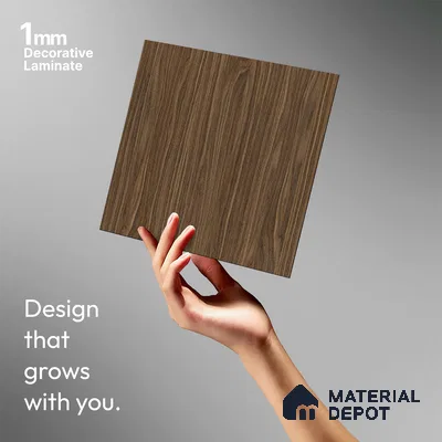Wooden Look LM 13890 Russel Gris 8 ft x 4 ft Texture Finish Decorative Laminate - 1 mm | Suitable for TV Unit, Wardrobe, Kitchen Cabinets