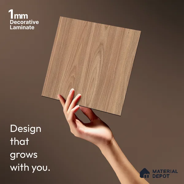 Wooden Look LM 13900 Titter Walnut 8 ft x 4 ft Texture Finish Decorative Laminate - 1 mm | Suitable for TV Unit, Wardrobe, Kitchen Cabinets