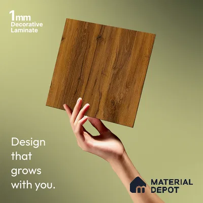 Wooden Look LM 13924 Nashua Scotch 8 ft x 4 ft Texture Finish Decorative Laminate - 1 mm | Suitable for TV Unit, Wardrobe, Kitchen Cabinets
