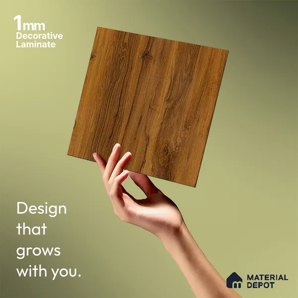 Wooden Look LM 13924 Nashua Scotch 8 ft x 4 ft Texture Finish Decorative Laminate - 1 mm | Suitable for TV Unit, Wardrobe, Kitchen Cabinets