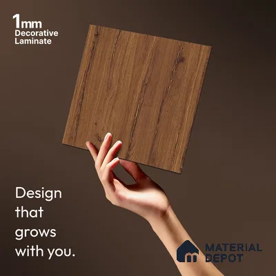 Wooden Look LM 13927 Russet Greence Pecan 8 ft x 4 ft Texture Finish Decorative Laminate - 1 mm | Suitable for TV Unit, Wardrobe, Kitchen Cabinets