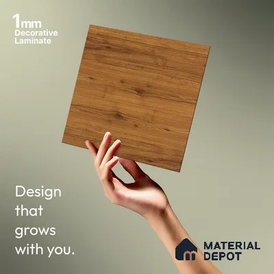 Wooden Look LM 13936 Chamios Tropical 8 ft x 4 ft Texture Finish Decorative Laminate - 1 mm | Suitable for TV Unit, Wardrobe, Kitchen Cabinets