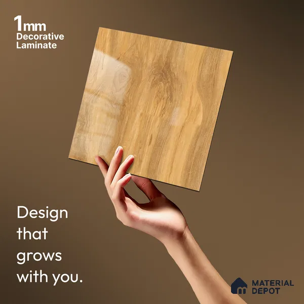 Wooden Look LM 13946 8 ft x 4 ft Glossy Finish Decorative Laminate - 1 mm | Suitable for TV Unit, Wardrobe, Kitchen Cabinets