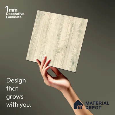 Wooden Look LM 13950 Semsee Beech 8 ft x 4 ft Texture Finish Decorative Laminate - 1 mm | Suitable for TV Unit, Wardrobe, Kitchen Cabinets