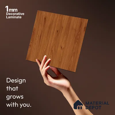 Wooden Look LM 17406 Majestic Wood 10 ft x 4 ft Texture Finish Decorative Laminate - 1 mm | Suitable for TV Unit, Wardrobe, Kitchen Cabinets