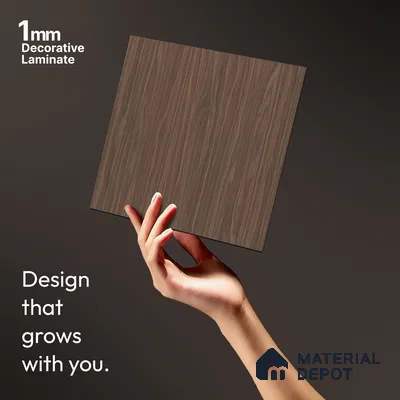 Wooden Look LM 17408 Russel Gris 10 ft x 4 ft Texture Finish Decorative Laminate - 1 mm | Suitable for TV Unit, Wardrobe, Kitchen Cabinets