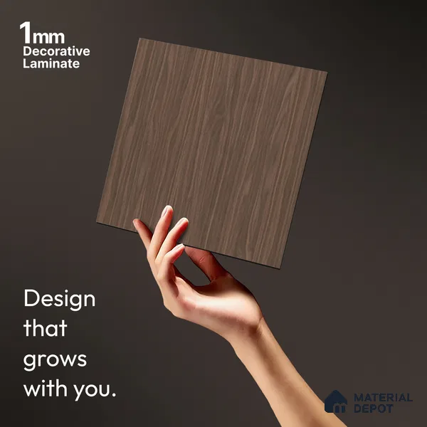 Wooden Look LM 17408 Russel Gris 10 ft x 4 ft Texture Finish Decorative Laminate - 1 mm | Suitable for TV Unit, Wardrobe, Kitchen Cabinets