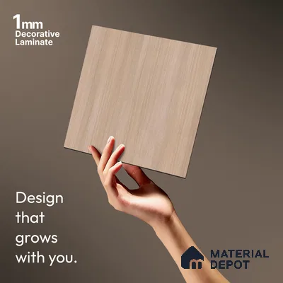 Wooden Look LM 17409 Malaysian Wood 10 ft x 4 ft Texture Finish Decorative Laminate - 1 mm | Suitable for TV Unit, Wardrobe, Kitchen Cabinets