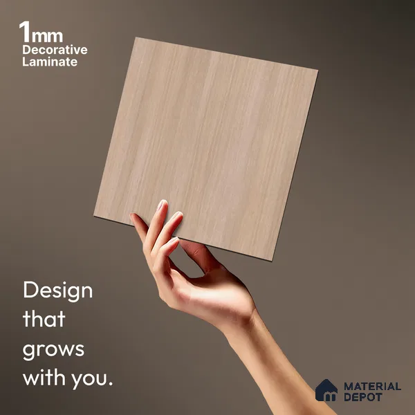 Wooden Look LM 17409 Malaysian Wood 10 ft x 4 ft Texture Finish Decorative Laminate - 1 mm | Suitable for TV Unit, Wardrobe, Kitchen Cabinets