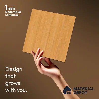 Wooden Look LM 17428 Columbain Ashwood 10 ft x 4 ft Suede Finish Decorative Laminate - 1 mm | Suitable for TV Unit, Wardrobe, Kitchen Cabinets