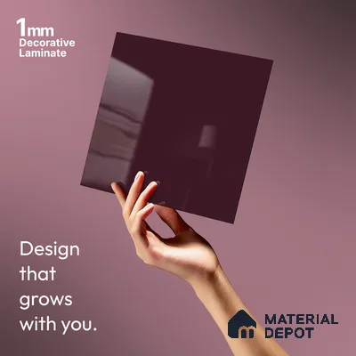 Pink Textured Solid Look LM 21331 8 ft x 4 ft Texture Finish Decorative Laminate - 1 mm | Suitable for TV Unit, Wardrobe, Kitchen Cabinets