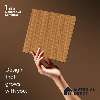 Wooden Look LM 21335 Classy Oak 8 ft x 4 ft Texture Finish Decorative Laminate - 1 mm | Suitable for TV Unit, Wardrobe, Kitchen Cabinets