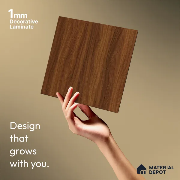 Wooden Look LM 21349 Cherry Wood 8 ft x 4 ft Matte Finish Decorative Laminate - 1 mm | Suitable for TV Unit, Wardrobe, Kitchen Cabinets