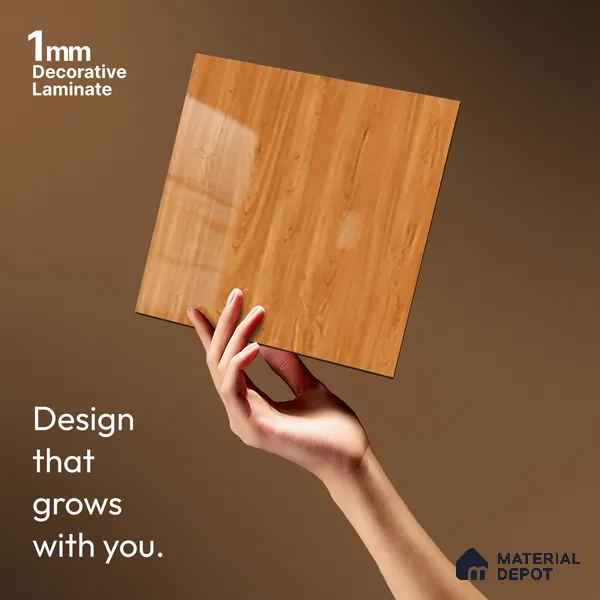 Wooden Look LM 21353 Crown Woody 8 ft x 4 ft Texture Finish Decorative Laminate - 1 mm | Suitable for TV Unit, Wardrobe, Kitchen Cabinets