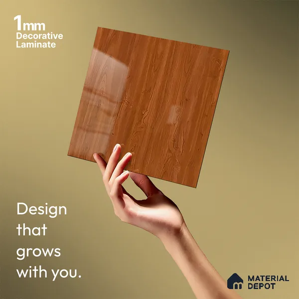 Wooden Look LM 21354 Classic Teak 8 ft x 4 ft Texture Finish Decorative Laminate - 1 mm | Suitable for TV Unit, Wardrobe, Kitchen Cabinets