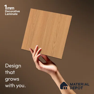Wooden Look LM 21358 Sober Oak 8 ft x 4 ft Matte Finish Decorative Laminate - 1 mm | Suitable for TV Unit, Wardrobe, Kitchen Cabinets