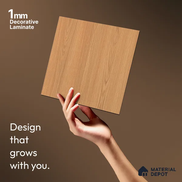 Wooden Look LM 21358 Sober Oak 8 ft x 4 ft Matte Finish Decorative Laminate - 1 mm | Suitable for TV Unit, Wardrobe, Kitchen Cabinets