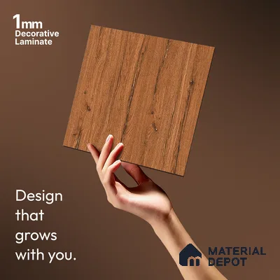 Wooden Look LM 21360 Shiny Lavito 8 ft x 4 ft PU Finish Decorative Laminate - 1 mm | Suitable for TV Unit, Wardrobe, Kitchen Cabinets