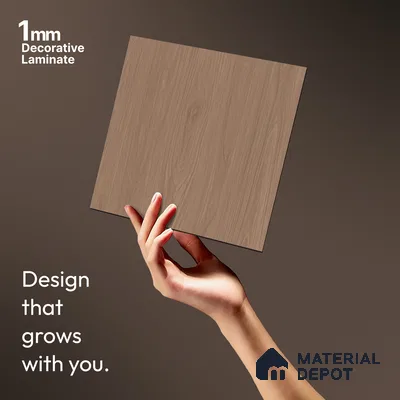 Wooden Look LM 21364 Monarchial Walnut 8 ft x 4 ft Texture Finish Decorative Laminate - 1 mm | Suitable for TV Unit, Wardrobe, Kitchen Cabinets