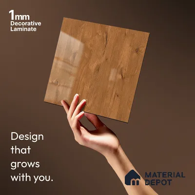 Wooden Look LM 21401 Egger Oak 8 ft x 4 ft High Gloss Finish Decorative Laminate - 1 mm | Suitable for TV Unit, Wardrobe, Kitchen Cabinets