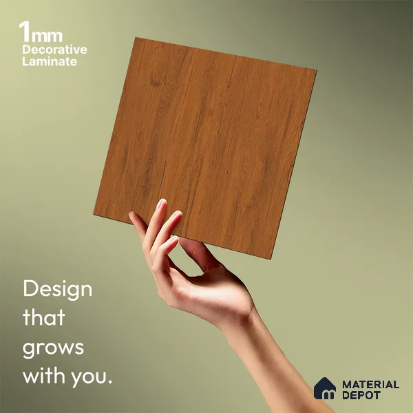 Wooden Look LM 21405 Canadian Maple 8 ft x 4 ft Texture Finish Decorative Laminate - 1 mm | Suitable for TV Unit, Wardrobe, Kitchen Cabinets