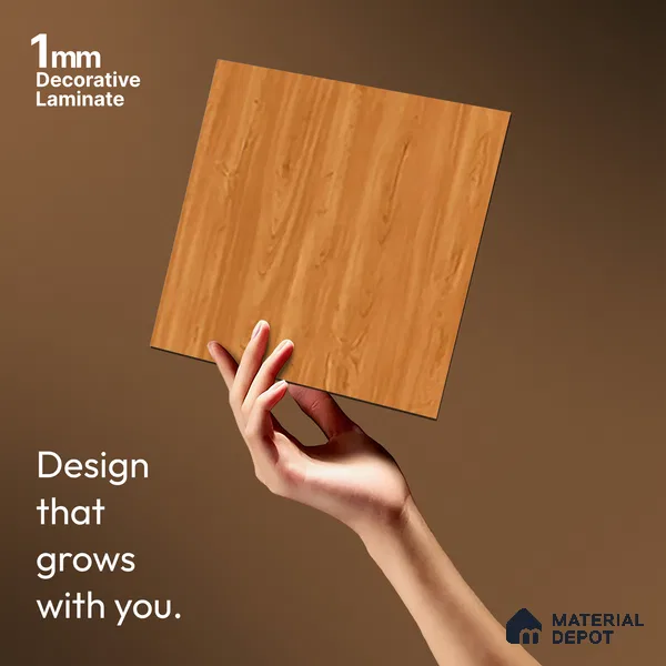 Wooden Look LM 21428 Crown Woody 8 ft x 4 ft Texture Finish Decorative Laminate - 1 mm | Suitable for TV Unit, Wardrobe, Kitchen Cabinets