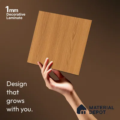 Wooden Look LM 21449 Classy Oak 8 ft x 4 ft Suede Finish Decorative Laminate - 1 mm | Suitable for TV Unit, Wardrobe, Kitchen Cabinets