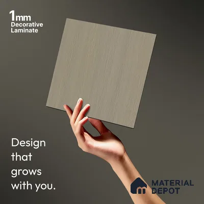 Wooden Look LM 21453 Fumed Oak 8 ft x 4 ft Suede Finish Decorative Laminate - 1 mm | Suitable for TV Unit, Wardrobe, Kitchen Cabinets