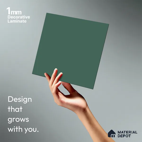 Deep Teal Green Solid Colors Look LM 23726 8 ft x 4 ft Matte Finish Decorative Laminate - 1 mm | Suitable for Living Room, Kitchen, Office