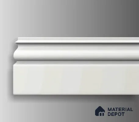 HDHMR White Skirting 8 ft x 4 inc PU FInish - 16 mm