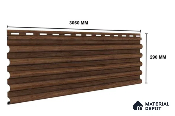 Honey Maple 10 ft x 0.7 ft (3060x215 mm) Dome Design Interior & Exterior Wall & Ceiling Panel - 20 mm | Suitable for Balcony, Facade & Open Area | Width is Subjected to 5% Variation