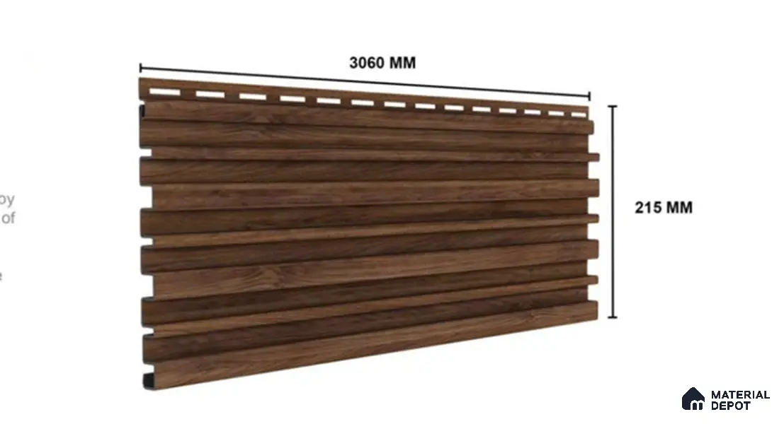 Royal Statuario 10 ft x 0.89 ft (3060x270 mm) Stripes Design Interior & Exterior Wall & Ceiling Panel - 20 mm | Suitable for Balcony, Facade & Open Area | Width is Subjected to 5% Variation
