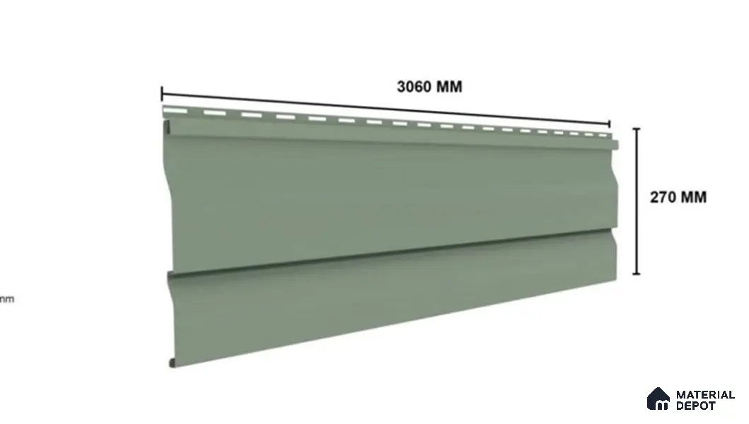 Light Grey 10 ft x 0.89 ft (3060x270 mm) Wave Pastel Design Interior & Exterior Wall & Ceiling Panel - 16 mm | Suitable for Balcony, Facade & Open Area | Width is Subjected to 5% Variation