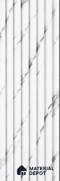 White Marble Look WPC Louver/Panel | 9.5 ft x 6.5 inch | 17 - mm | PN 08071