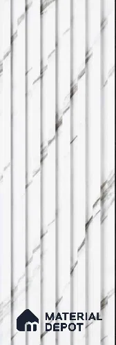 White Marble Look WPC Louver/Panel | 9.5 ft x 6.5 inch | 17 - mm | PN 08071
