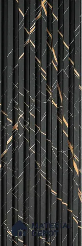 Black Marble Look WPC Louver/Panel | 9.5 ft x 6.5 inch | 17 - mm | PN 08075