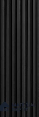 Black Plain Colour Look WPC Louver/Panel | 9.5 ft x 6.5 inch | 17 - mm | PN 08076