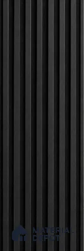 Black Plain Colour Look WPC Louver/Panel | 9.5 ft x 6.5 inch | 17 - mm | PN 08076